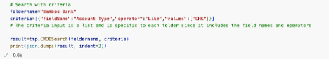 CMOD search example CMOD search example