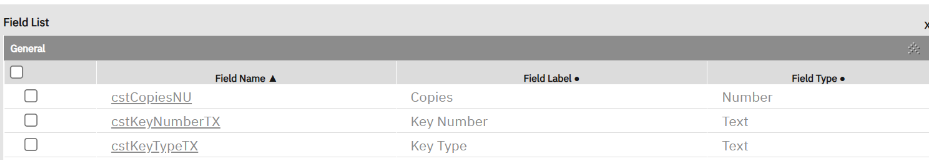 The three key fields are on the object.