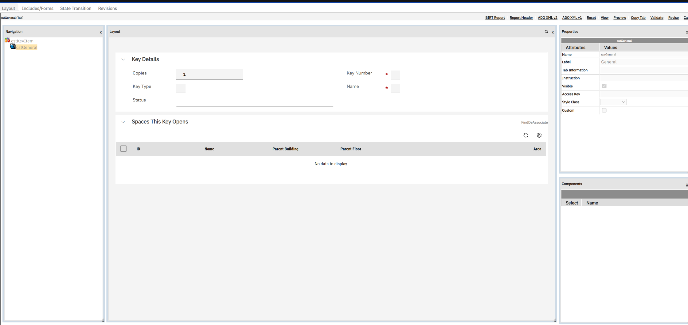 The finished form: Key Details and Spaces This Key Opens. Publish it.