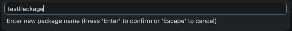 testPackage Creation