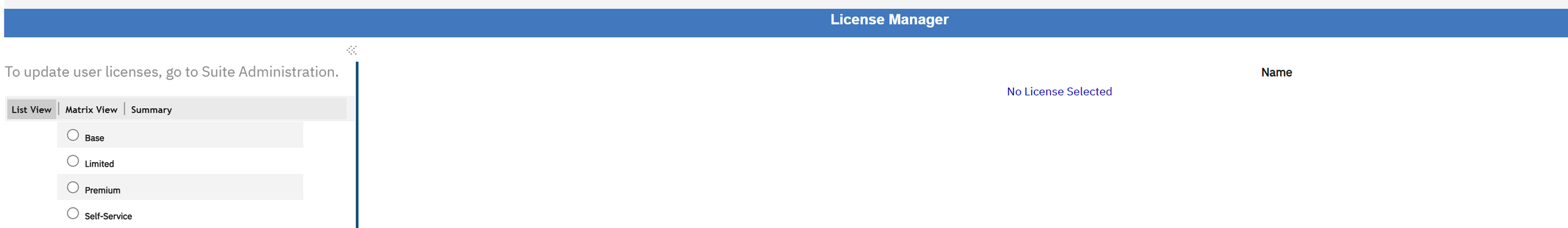 Licence types and what each one allows. User licences are managed in MAS.