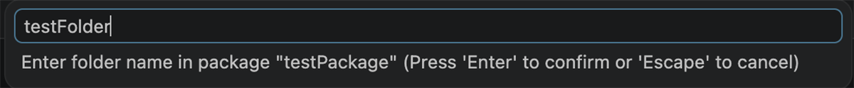Create testFolder