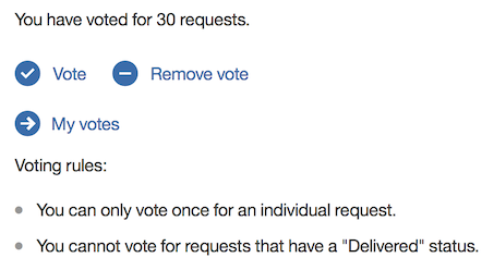 Voting for a request